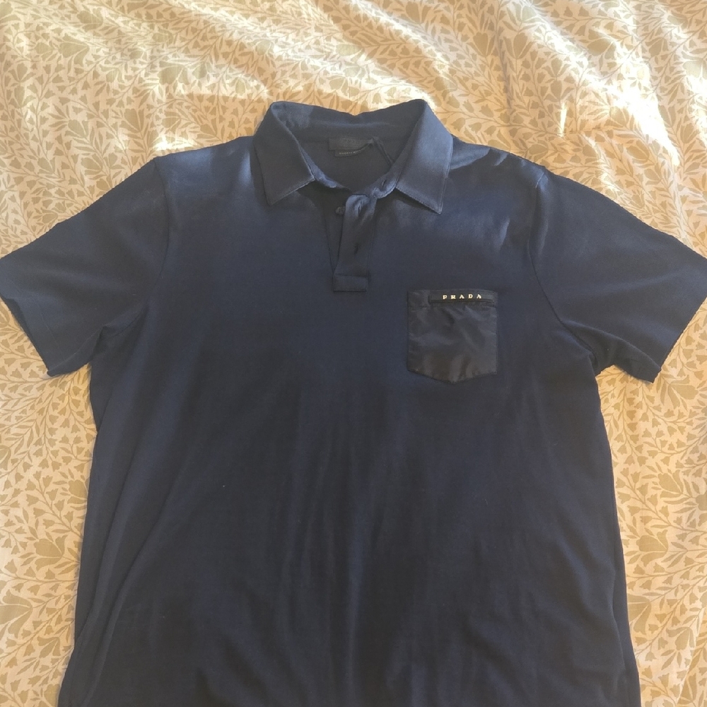 Prada Navy Polo Shirt